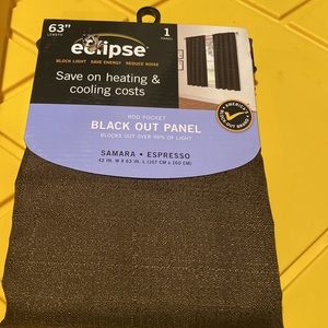 Espresso, brown black out panel 63” single